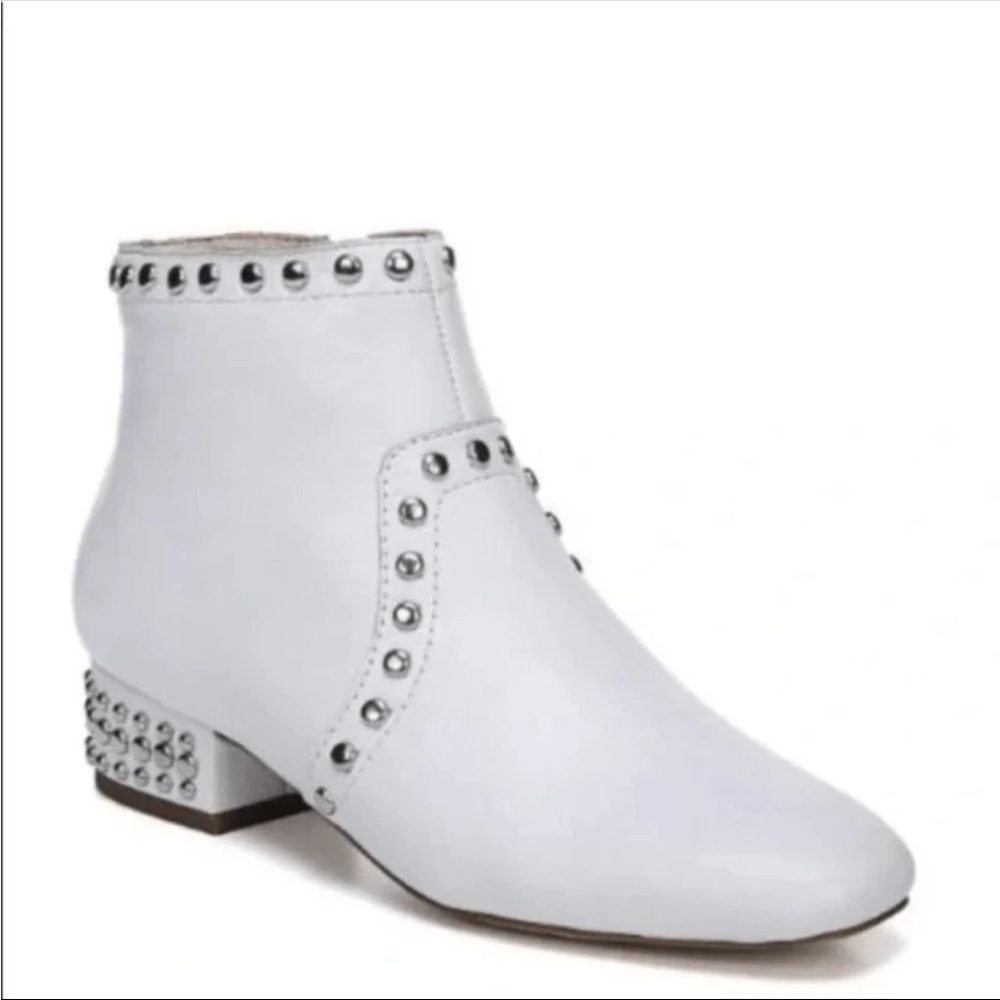 Sam Edelman White Ankle Boots